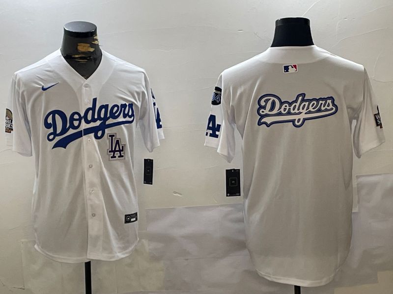 Men Los Angeles Dodgers Blank White Game 2024 Nike MLB Jersey style 11205->los angeles dodgers->MLB Jersey